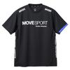 Move Sports Descente Short Sleeve Crew Neck Stretch Training BK00 Men's T-Shirt (EC Exclusive), Moisture-Wicking, Quick-Drying, Shirt, (ST5SHTZ1MB)
