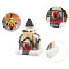 2 Pieces Lighted Christmas Village Figurines Tabletop Decorations House Sculptures for