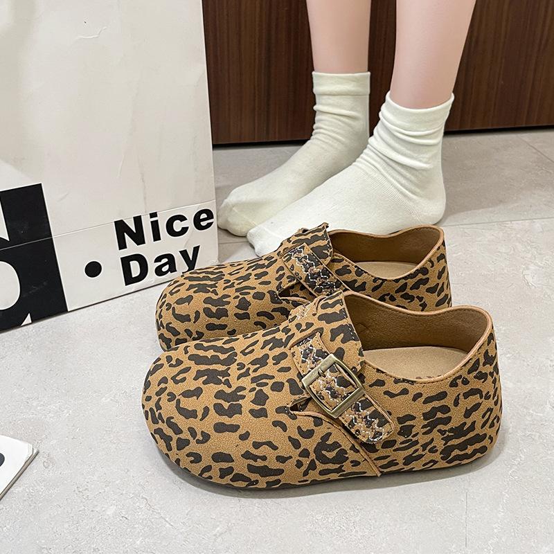 All-inclusive Height-increasing Birkenstocks Women's 2025 New Soft-soled Lazy One-pedal Platform-soled Casual Loafers Single Shoes