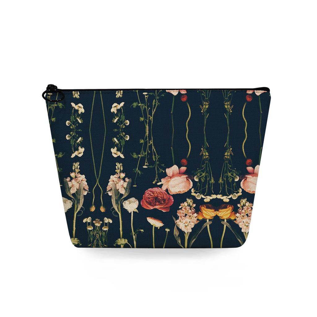 Women Flower Print Cosmetic Bag Toiletries Organize Travel Storage Case 6781