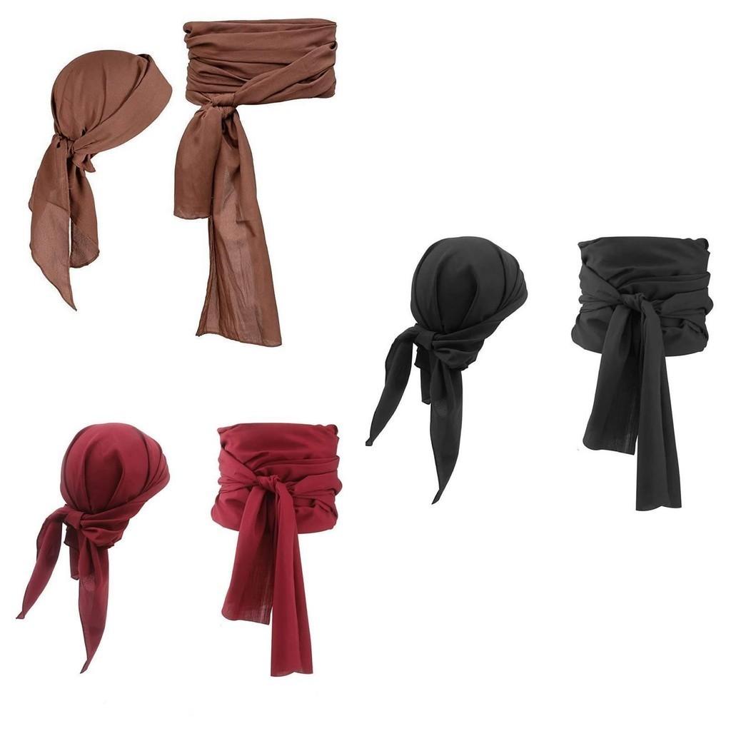 Pirat Kostüm Zubehör Mittelalter Renaissance Pirat Kopftuch und Schärpe Kleidung