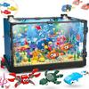Fish Tank Decoration Lighting Aquarium Building Block Set For Adults And Kids Ocean Jellyfish Turtle Animal Building Toys