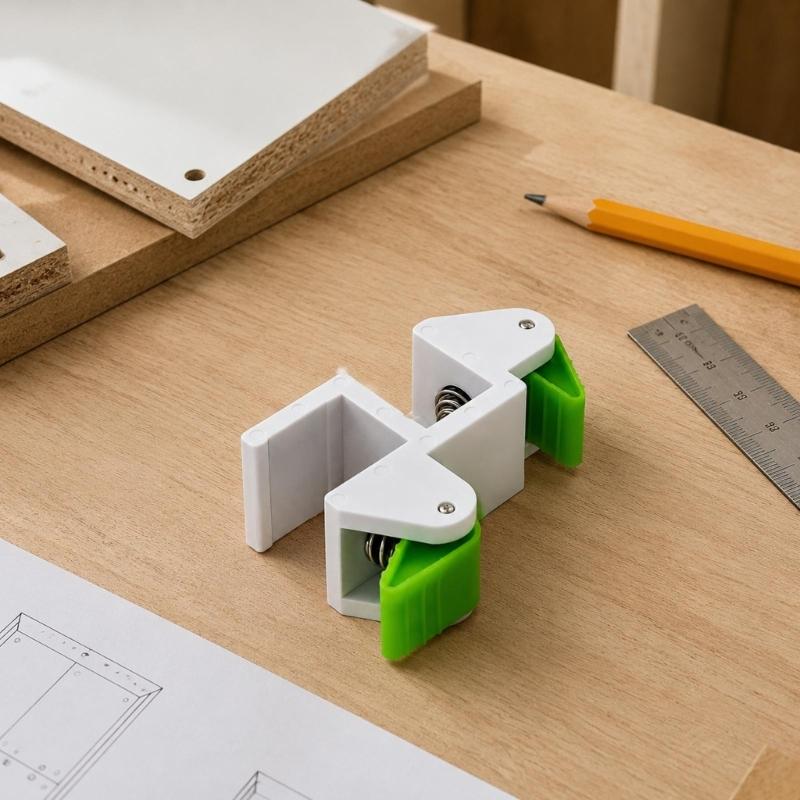 Panel Marking Clamp with Soft Contact Lining and Carbon Steel Components for Cabinet Fitting and Furniture DIY Projects
