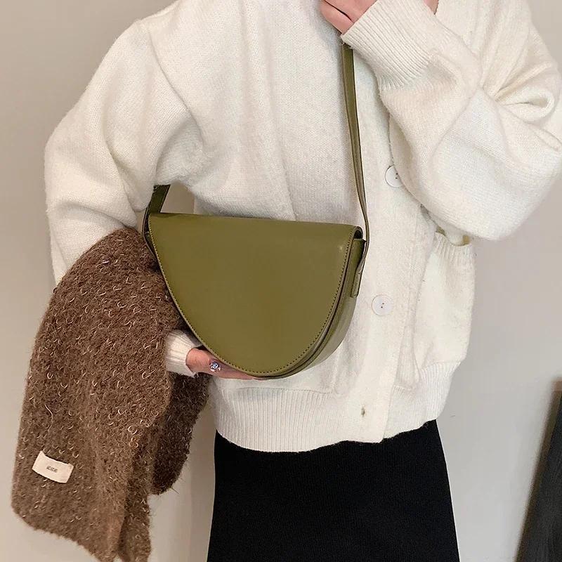 

Твердые мягкие внутренние отделения сумки через плечо типа сумки для женщин магнитная пряжка PU женская сумка