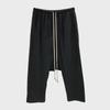SUBHUMAN Men's Dark Series: Ivory White Cropped Harem Knitted Pants - Summer Casual Fashion