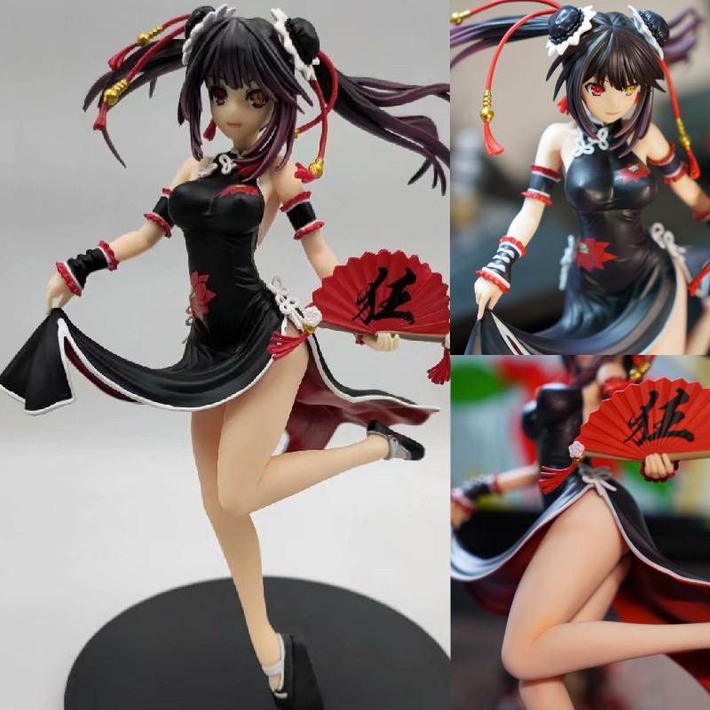 Stunning Date A Live Kurumi Tokisaki Pvc Figure In Gorgeous Cheongsam Kimono Design