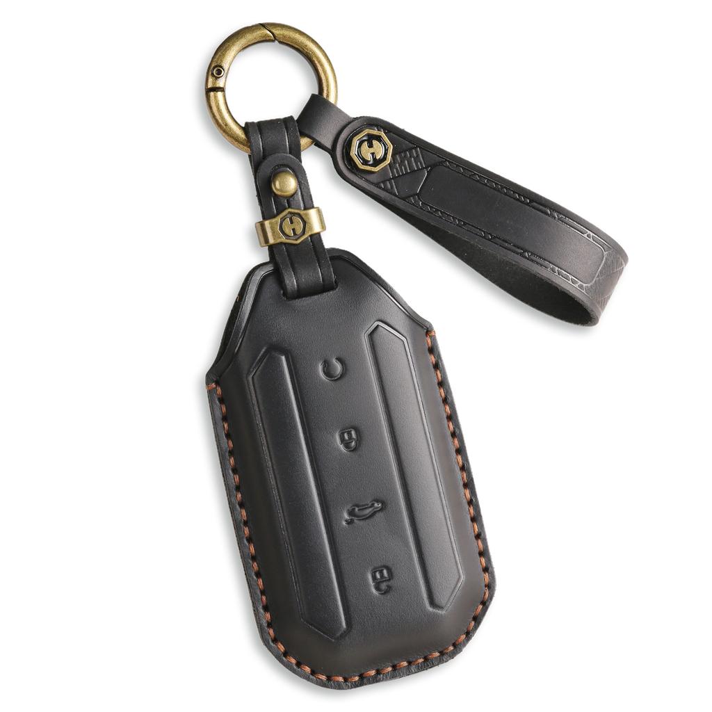 Passend für Chery omoda Überseeversion Schlüsselhülle echtes Leder 25 Modelle, Jieku jaecoo7 Oumengda c7 Auto Fernbedienungstasche