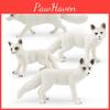 Realistic Polar Fox Model Set Four Variants Of Arctic Fox Figurines For Display And Collecting