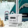 Wood Stove, 80 inch, Stainless Steel Camping Tent Stove, Portable Wood Burning Stove with Chimney Pipes & Gloves, 700in³Firebox Hot Tent Stove for