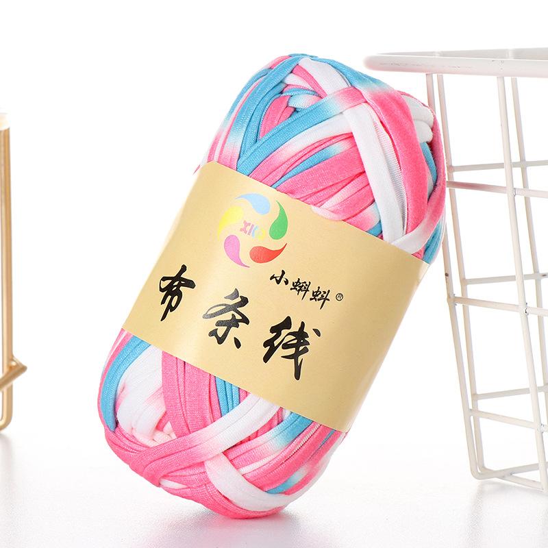 Needlework Knitting Crochet Yarn Printed Fabric Strips Line Colorful Segment Dyed Fabric Strips Line Handmade Diy Knitting Yarn Ball