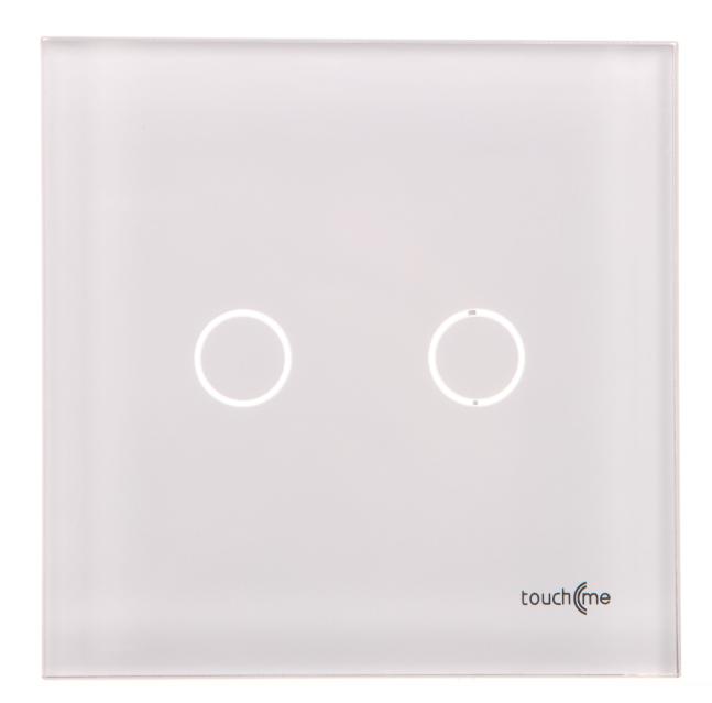 Touchme Duży Panel Szklany, Łącznik Podwójny, Biały Tm702W