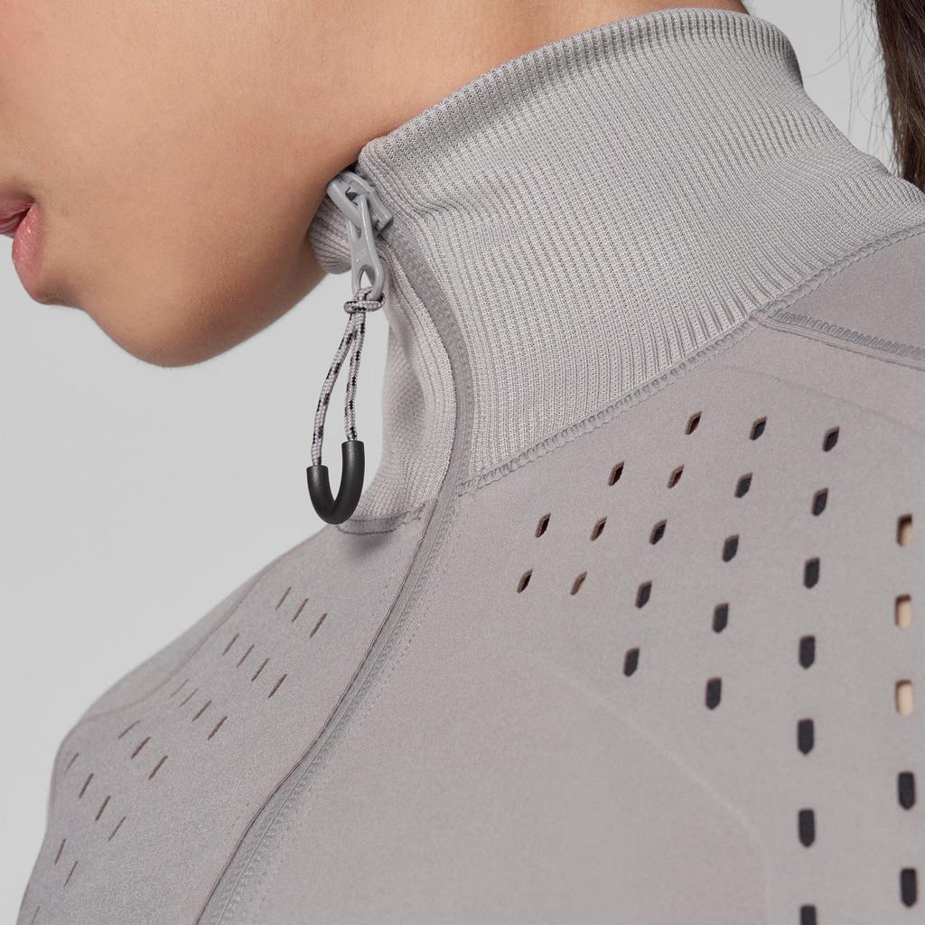 adidas Stella McCartney Truepurpose Midlayer Soft Comfortable Long Sleeve Jacket Women Jackets Gray GL5293