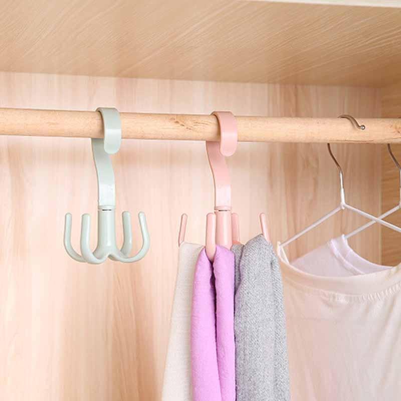 JJYY 1Pcs Home Multifunctional Rotating Shoe Rack Balcony Drying Rack Tie Belt Bag Hook Outdoor Shoe Hat Drying Rack Hook
