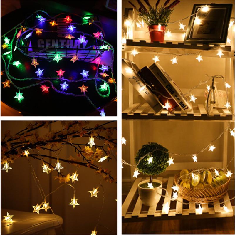 Buy LED Star Shaped Fairy String Light Glitter Night Light for Holiday