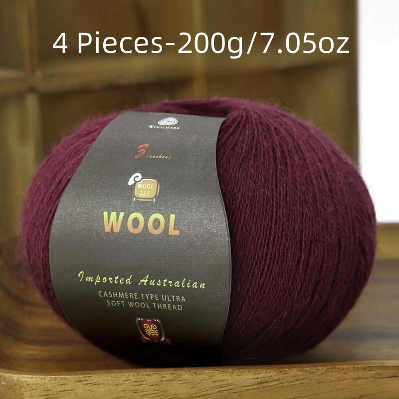 

6 шт. Пряжа из камвольной шерсти Многоцветный набор для вязания свитеров, брюк, шапок Мягкая и прочная 300 г всего