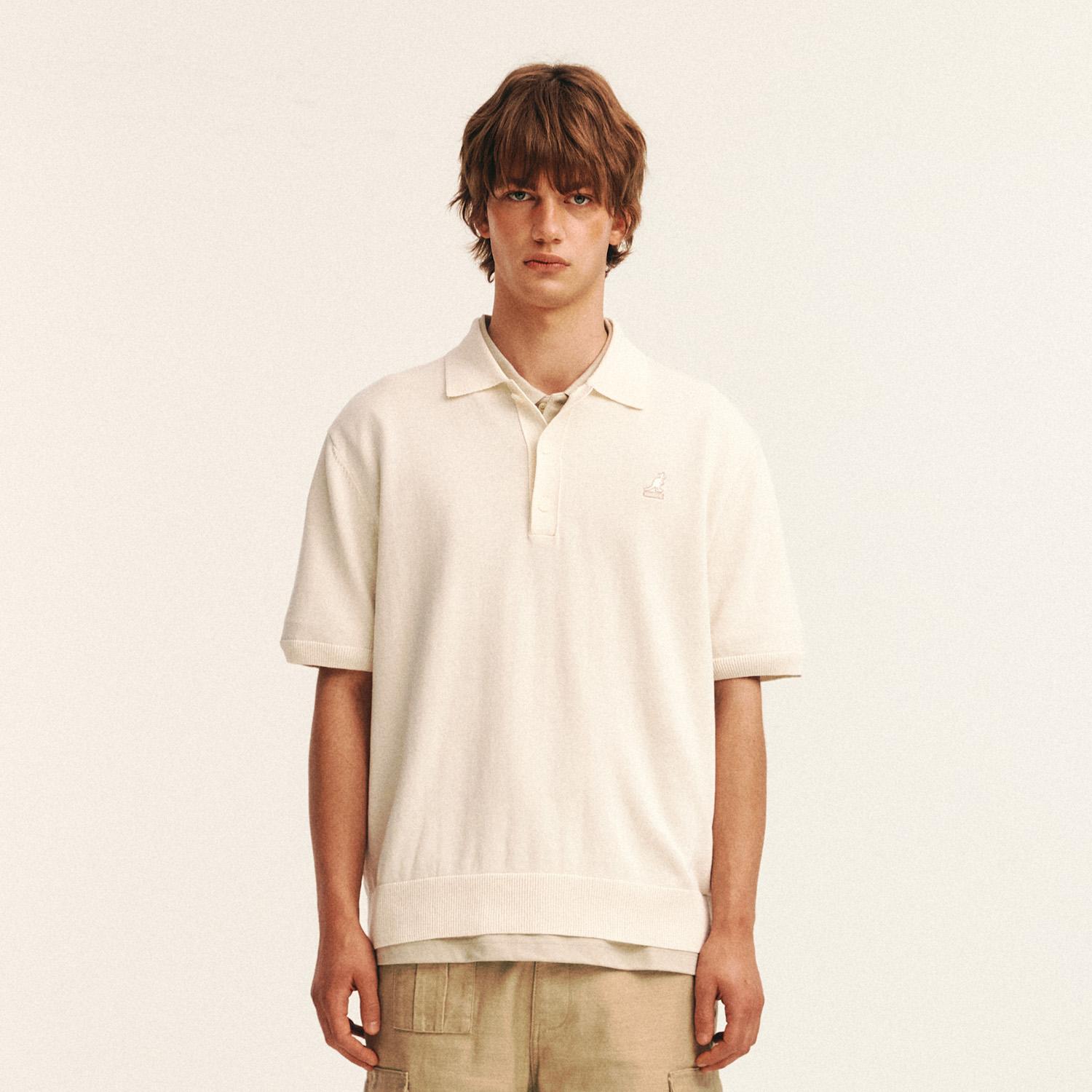 Kangol Half-Sleeve Collar Knit 1898 Ivory Ivory/M
