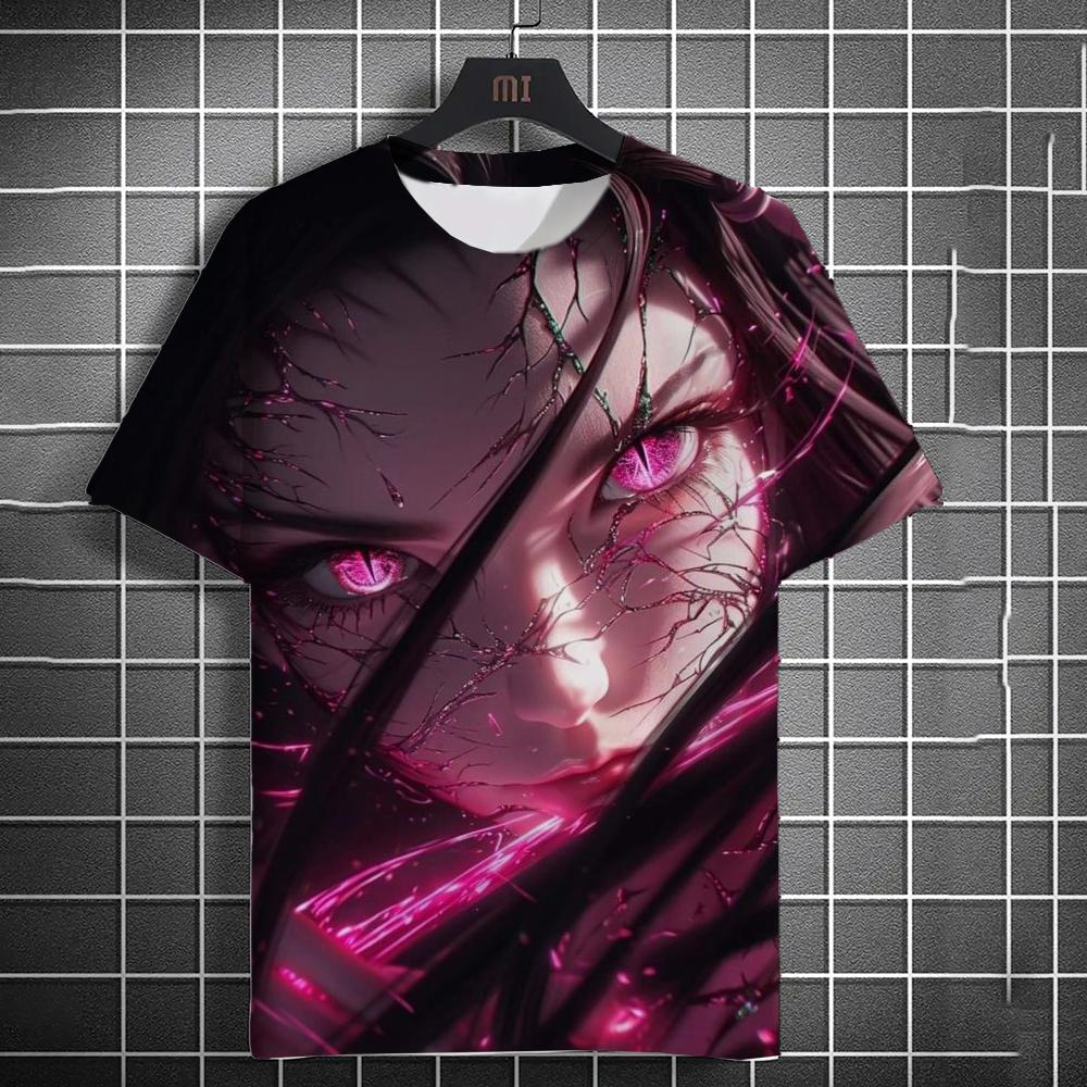 Men's and Womens Summer Fashion High Quality 3d Printing Anime Print T-shirt Casual Polyester Round Neck Casual Short Sleeve