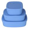 Customizable Silicone Lunch Box with Multiple Capacities, Microwave & Fridge Safe, Perfect for Office Workers & Students