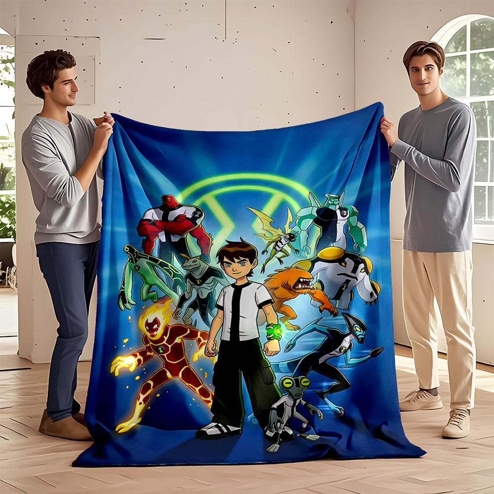 A Central Figure Surrounded by Various Humanoid Alien-like Creatures. for All Seasons Blanket Lunch Break Throw Gift 75X95CM