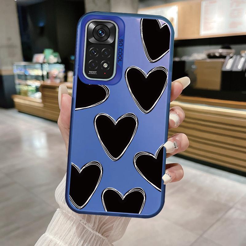 For Redmi Note 11 11S 14 13 Note14 Note13 Pro 5G 4G Case Shockproof TPU Soft Bumper Hard Back Cover Love Heart Aircraft Fundas