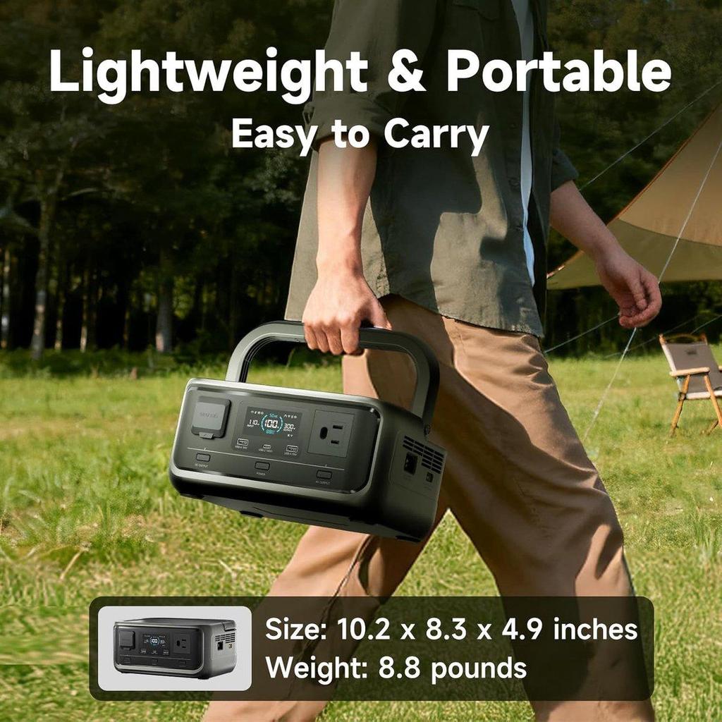 ALLPOWERS VOLIX P300 Portable Power Station, LiFePO4 Battery 256Wh