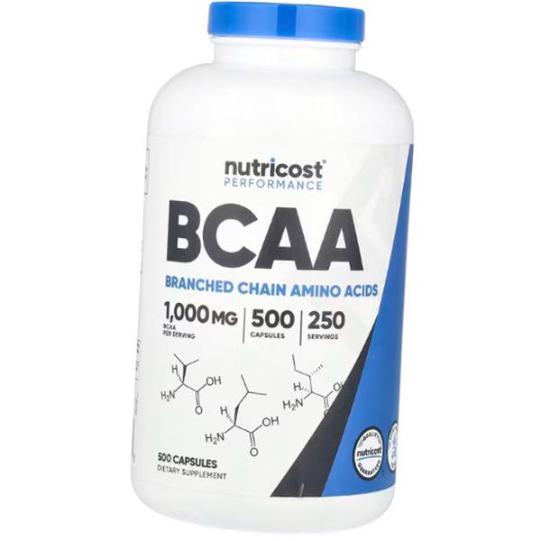 

ВСАА в капсулах, Performance BCAA 1000, Nutricost (28647001) 500caps