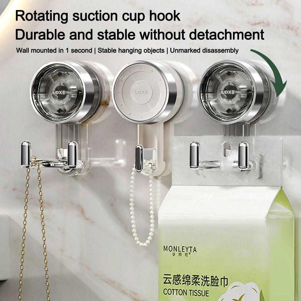 Fashion Reusable Suction Cup Hooks Multifunctional Removable Bathroom Hooks Storage Hook for Kitchen Bathroom
