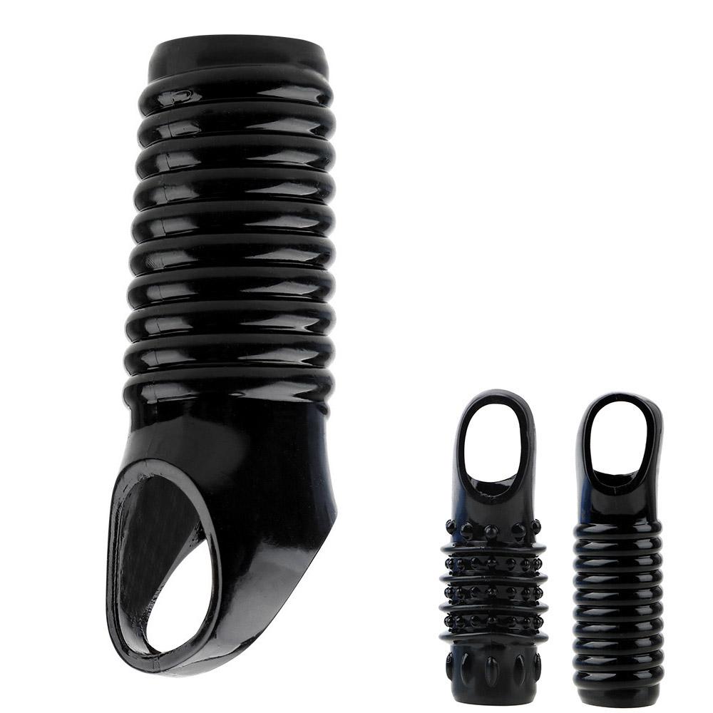 Penis Enlargement Penis Sleeve Cock Rings Sex Toys For Men Delayed Ejaculation Reusable Condom TPE Penis Extender