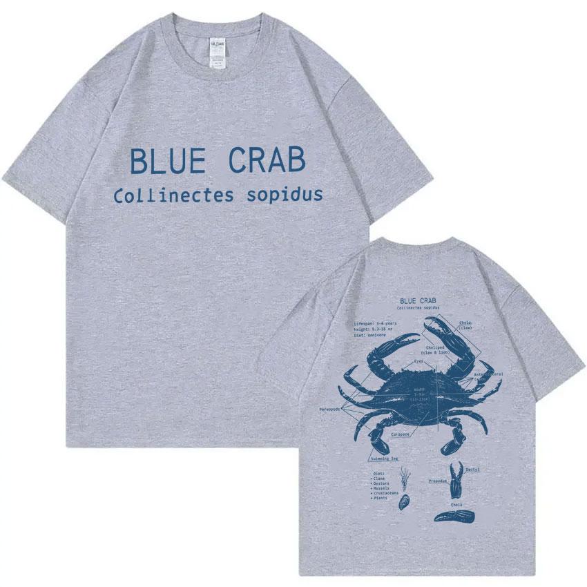

Marine Animals Blue Crab Anatomy Graphic Tshirt Unisex Casual Oversized Short Sleeve Tshirts Unisexs Vintage Funny T Shirts S