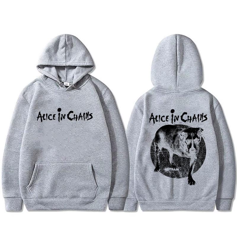 Rockband Alice in Chains Grafikdruck Hoodie Herren Damen Lässig Fleece Baumwolle Pullover Hoodies Männlich Vintage Kapuzensweatshirt