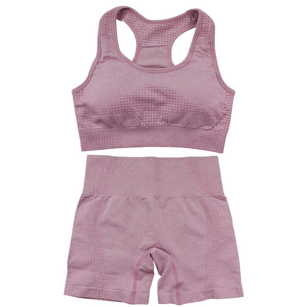 Seamless Two-Piece Racerback Tank & Shorts Yoga Set for Women