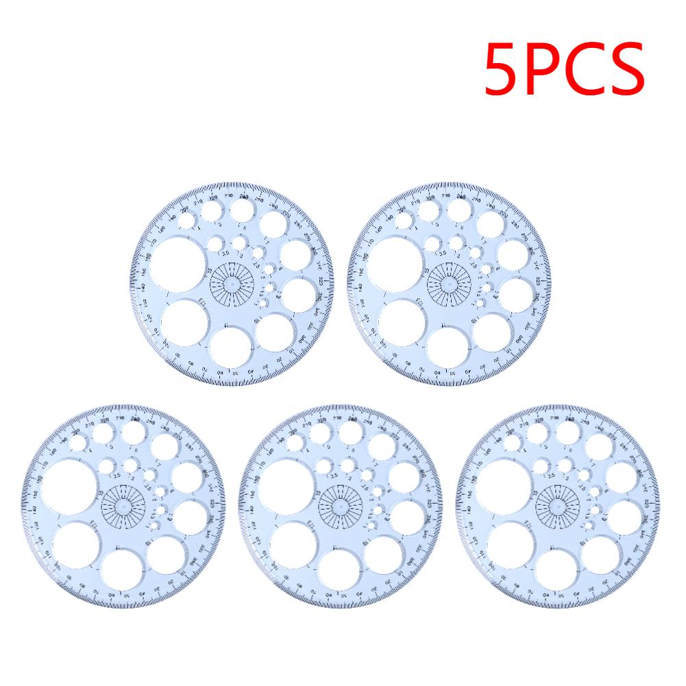 Multifunction Geometric Template Plastic Measuring Ruler Circles Drawing Shape Geometric Drawing Stencils Tools for Office Scho