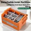Space Efficient Stackable Storage Container Up To 3 Layers Organize Tool Hardware And Small Items Clear Lid Design