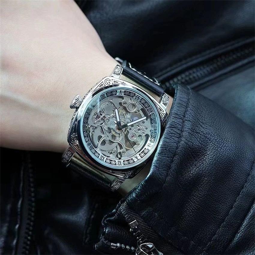 Fully Automatic Mechanical Men'S Watch Duke Of Lorraine Monster Hollow Waterproof Leather Mechanical Men'S Watch