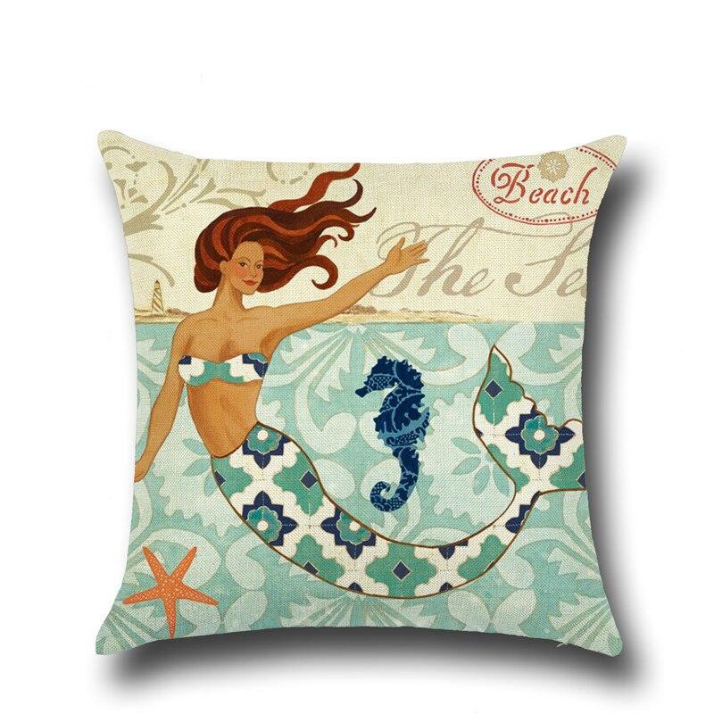 mermaid shell cushion