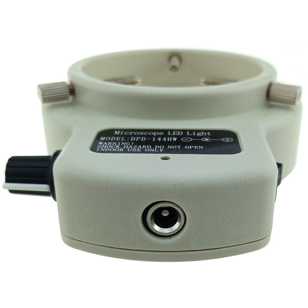 Microscope Ring Light Source 144 LED Brightness Adjustable Illuminator Lamp Bulb