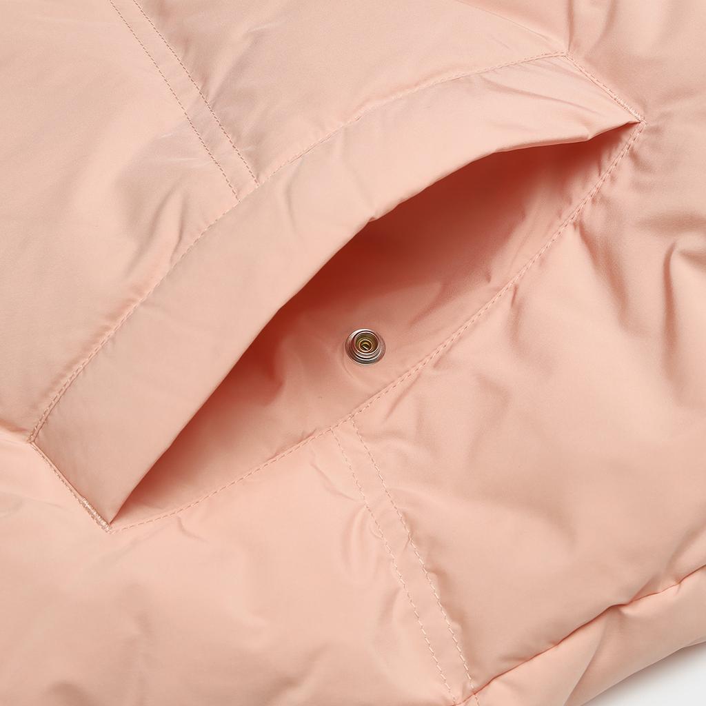 Fila Fusion Uniform Solid Color Hooded Sports Warm Puffer Jacket Women Outerwear Enchanting-Orange T11W345905F-OR