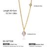 Cross-Border Fashion Zirconia Pearl Pendant Necklace - 18K Gold Stainless Steel, Luxurious INS Style Women's Jewelry