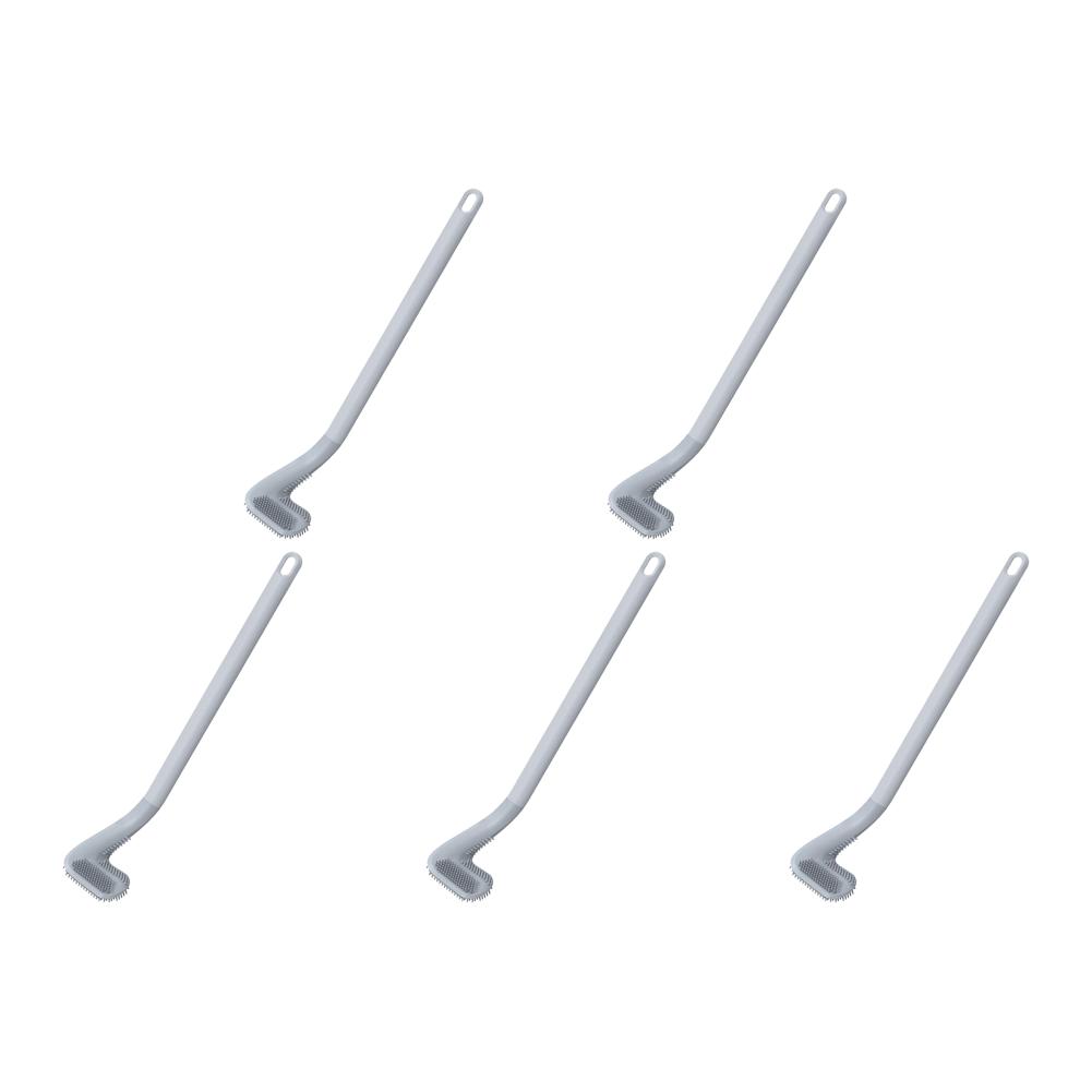 Golf Silicone Toilet Brushes Set Long Handled Toilet Cleaning Brush Golf Brush Head Toilet Cleaning Brush Bathroom Cleaning Tool