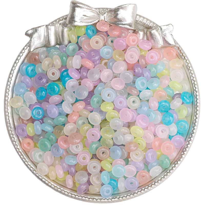 50Pcs Crystal Czech Glass Beads Abacus Seed Beads for Earring Bracelet DIY Jewelry Craft Accessoreis Making