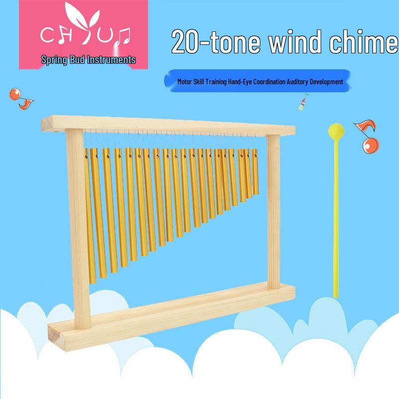 Children’s 20-Note Wooden Wind Chime for Early Music Education and Orff Percussion in Kindergarten -
