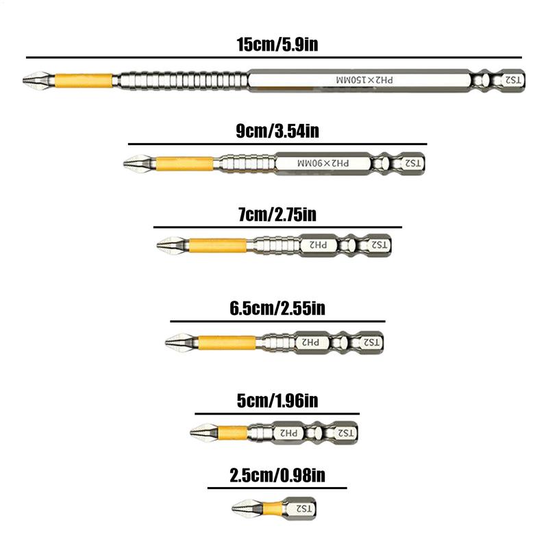 Anti Slip Drill Bits 6 Pieces K5 Anti Slip Screwdriver Bits Power Tools For Replace System Case Removal Home Users Business