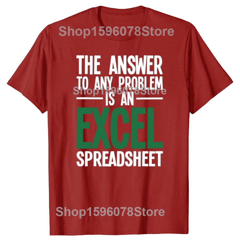 Die Antwort auf jedes Problem ist eine Excel-Tabelle Geburtstagsgeschenk Niedlich Lustig Jubiläum Geburtstagsgeschenk T-Shirt
