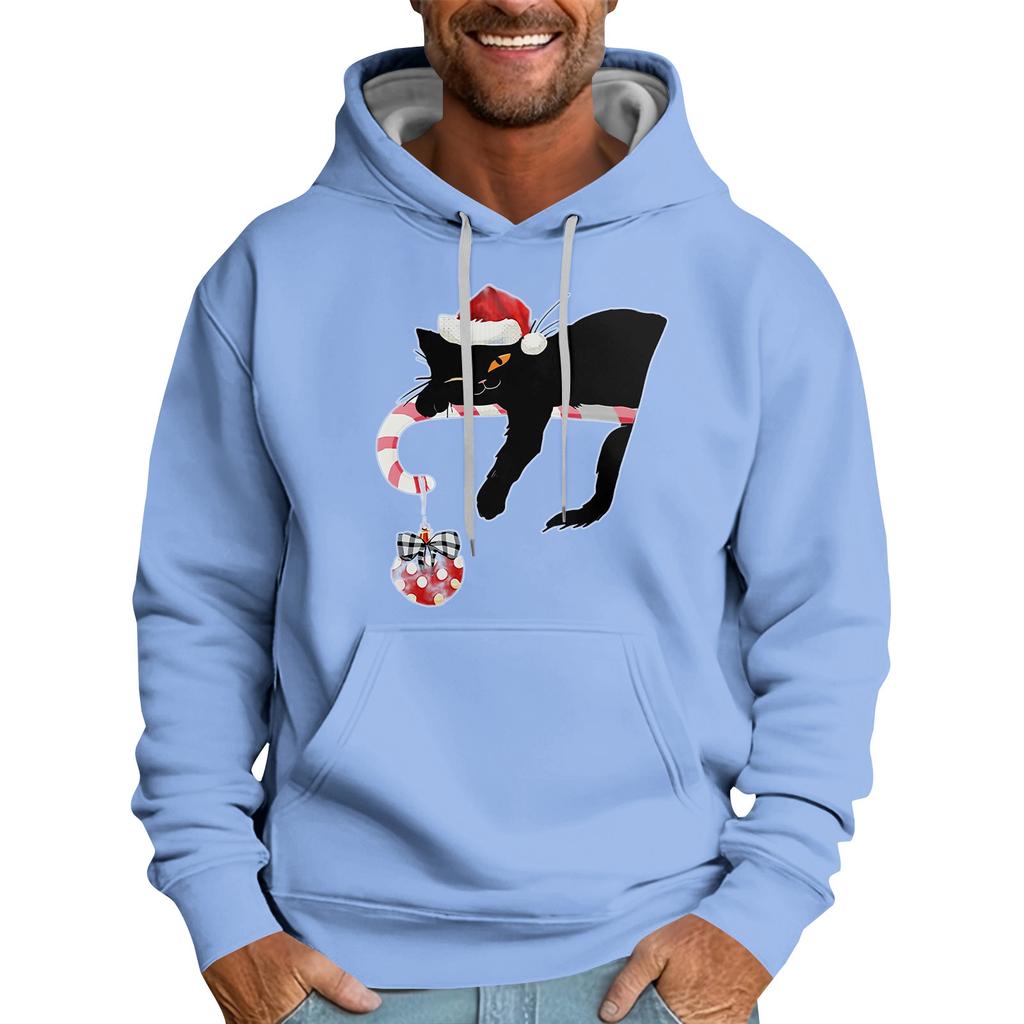 Christmas Print Loose Men's Hoodie