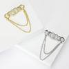 Fashion Creative Silver Fringed Chain Brooch, Alloy Diamond Suit Personality Brooch