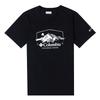 Columbia Logo Outdoor Running Fitness Training Crew Neck Short Sleeve T-Shirt Unisex Tops Black AE2959-021
