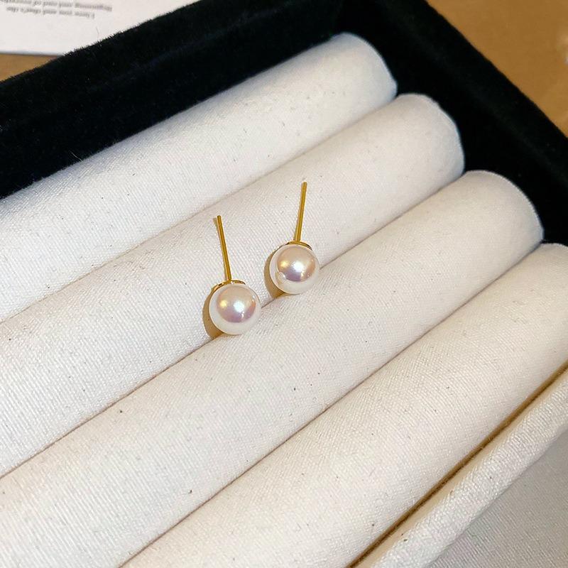 French Silver Needle Diamond Pearl Pendant Earrings Light Luxury Delicate Personality Earrings Design Sense Niche Earrings Women