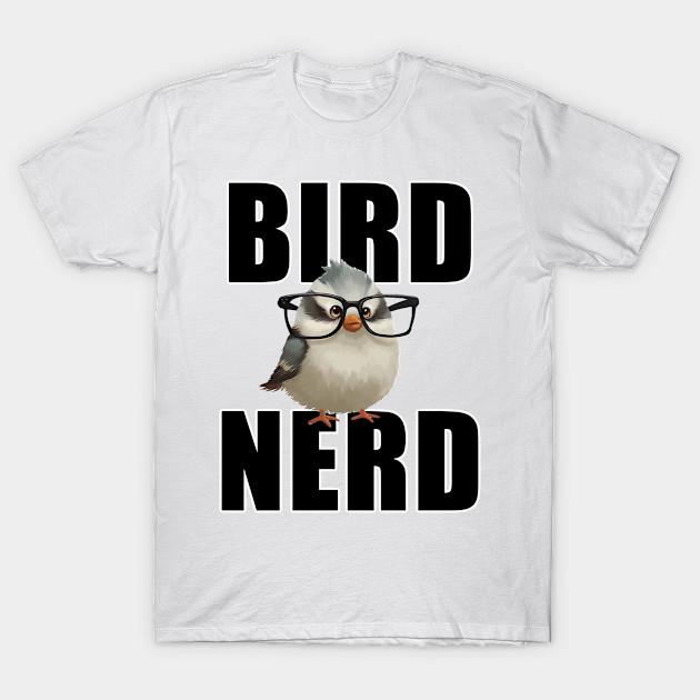 

Men Black Print T-shirt Bird Nerd No-Cut Transfer Paper Print Cotton Tshirt 4XL білий