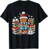 Gingerbread Reading Book Lovers Christmas Bookworm Librarian T-Shirt