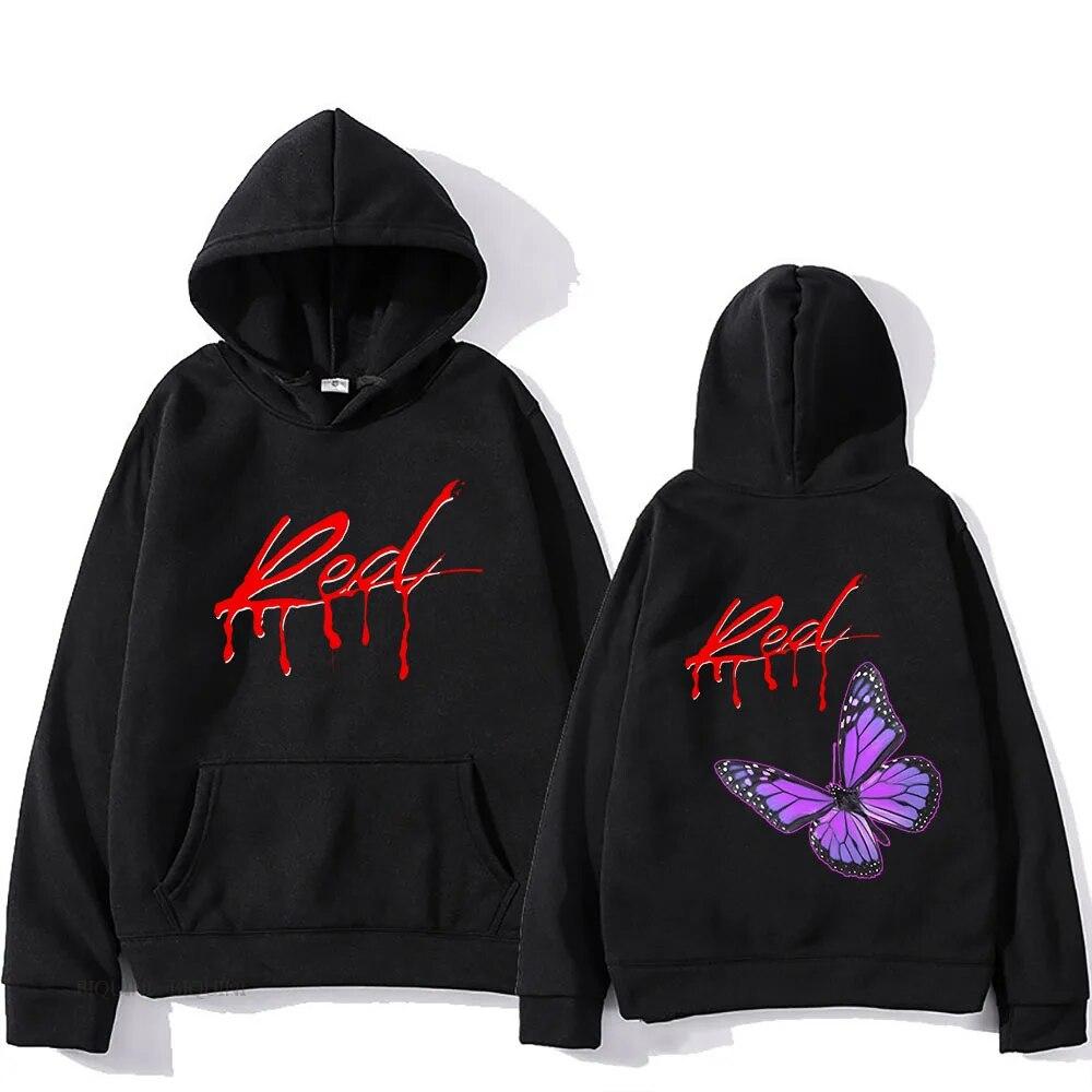

Осенние толстовки с красным принтом Playboi Carti Album, женские модные толстовки унисекс, пуловеры с капюшоном большого размера, спортивный костюм, одежда унисекс